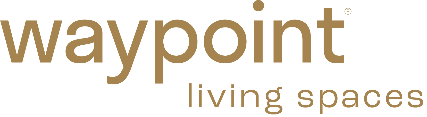 The image shows the logo for Waypoint Living Spaces with text in a modern, sans-serif font and a brownish-gold color on a white background, perfect for inspiring your next kitchen remodel. The image shows the logo for Waypoint Living Spaces with text in a modern, sans-serif font and a brownish-gold color on a white background, perfect for inspiring your next kitchen remodel.