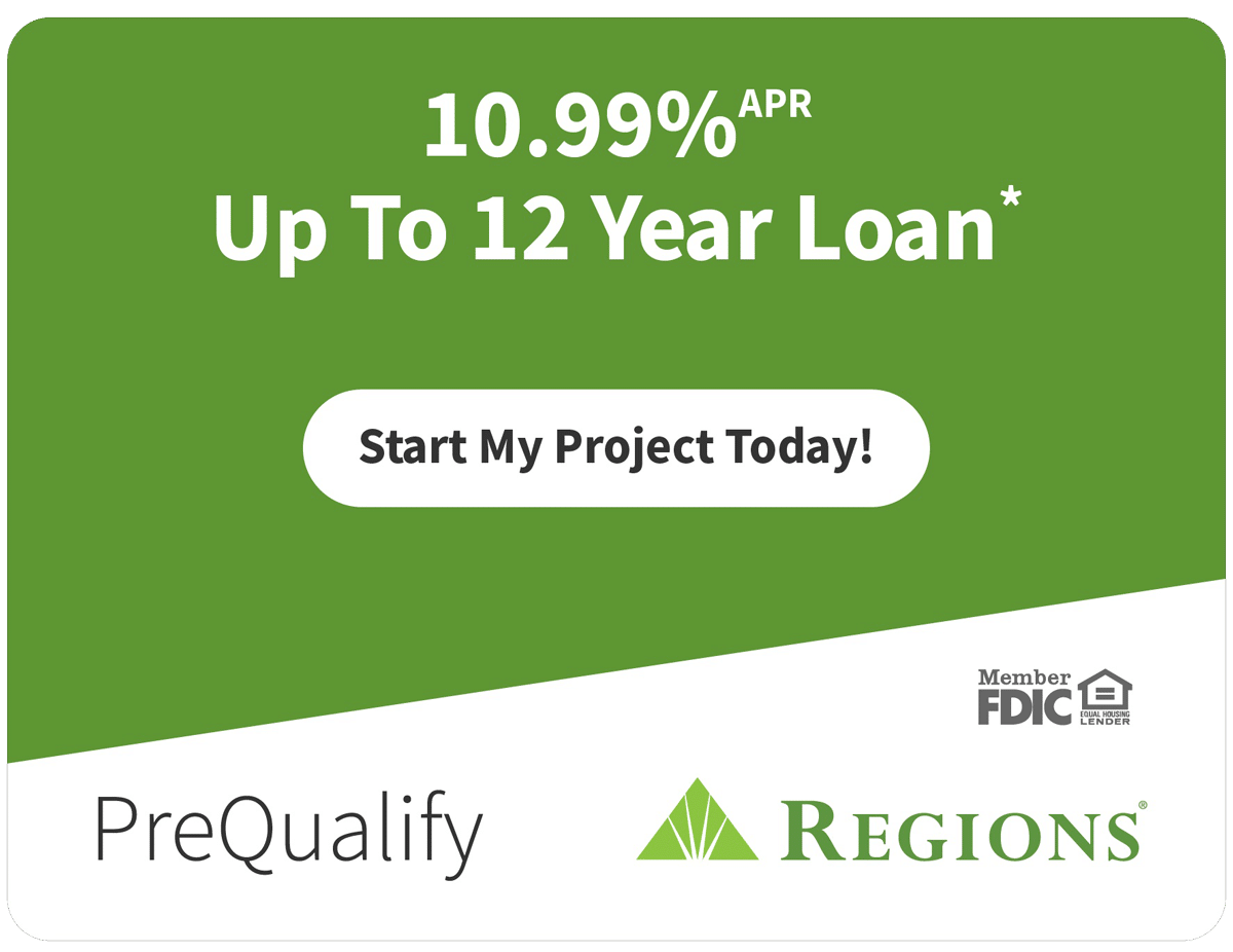 Regions bank logo with home loan prequalify information