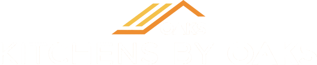 Kitchens By Oaks company logo, black and grey