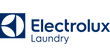 Electrolux laundry logo, blue and white color scheme